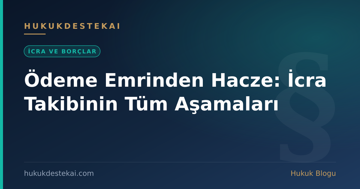 Ödeme Emrinden Hacze: İcra Takibinin Tüm Aşamaları